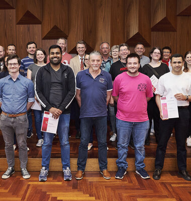 Gruppenfoto von der Blutspenderehrung 2025