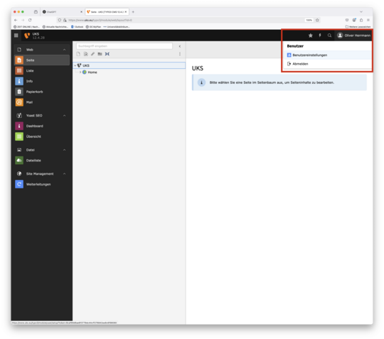 Benutzereinstellungen