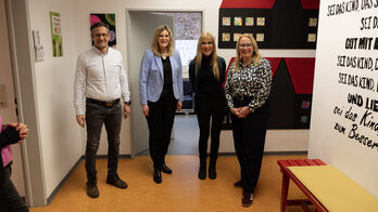 Besuch Bildungsministerin Christine Streichert Clivot KJP UKS 