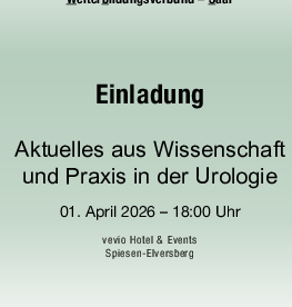 Flyer Veranstaltung "Aktuelles aus Wissenschaft  und Praxis in der Urologie"