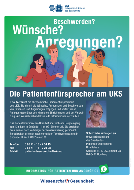 Infoplakat Patientenf&uuml;rsprecher