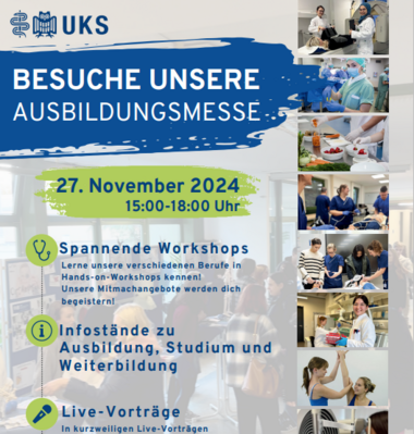 Plakat Ausbildungsmesse UKS-Schulzentrum November 2024