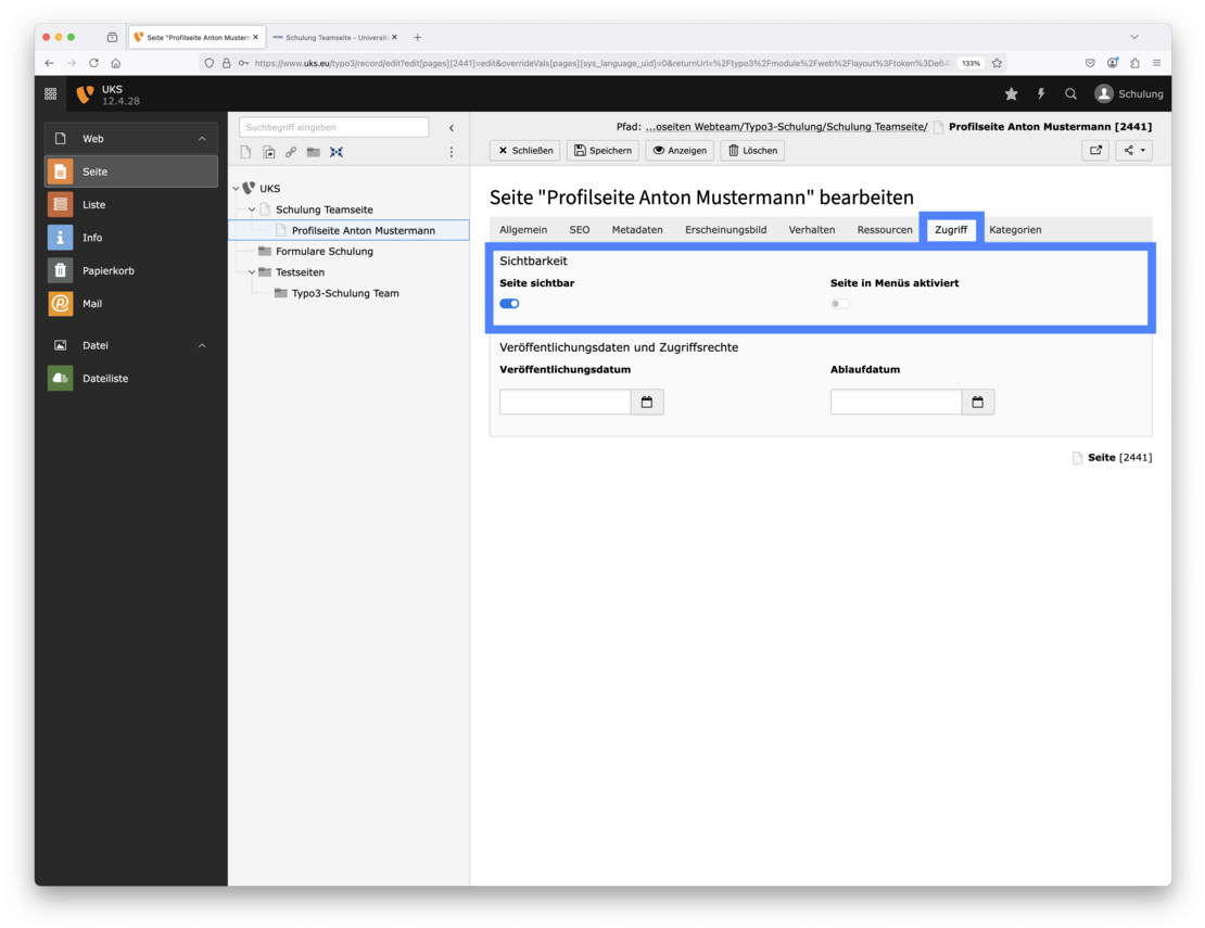 500_Profilseite_Seiteneinstellungen